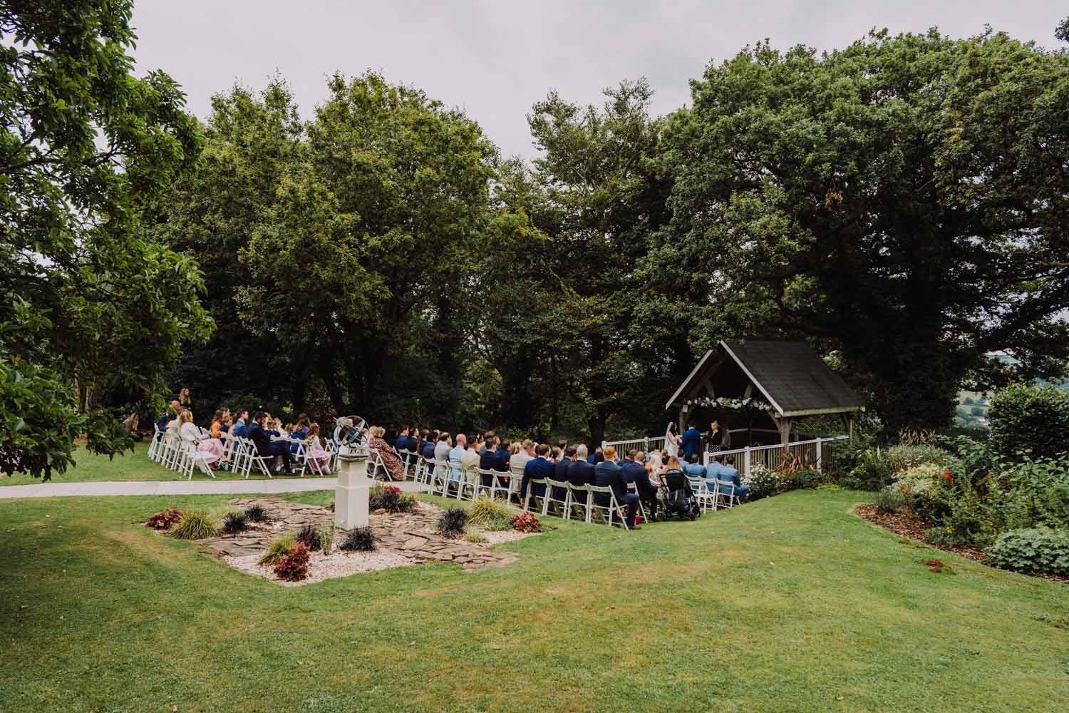 beaconside house wedding ceremony under gazebo looked on my family and friends